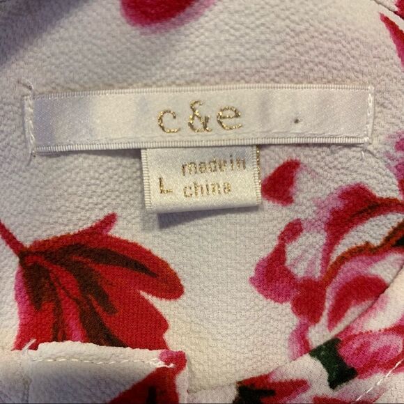 C & E floral blouse Large - Picture 9 of 10